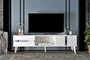 Hanah Home Vania Soporte de TV Blanco y Plata
